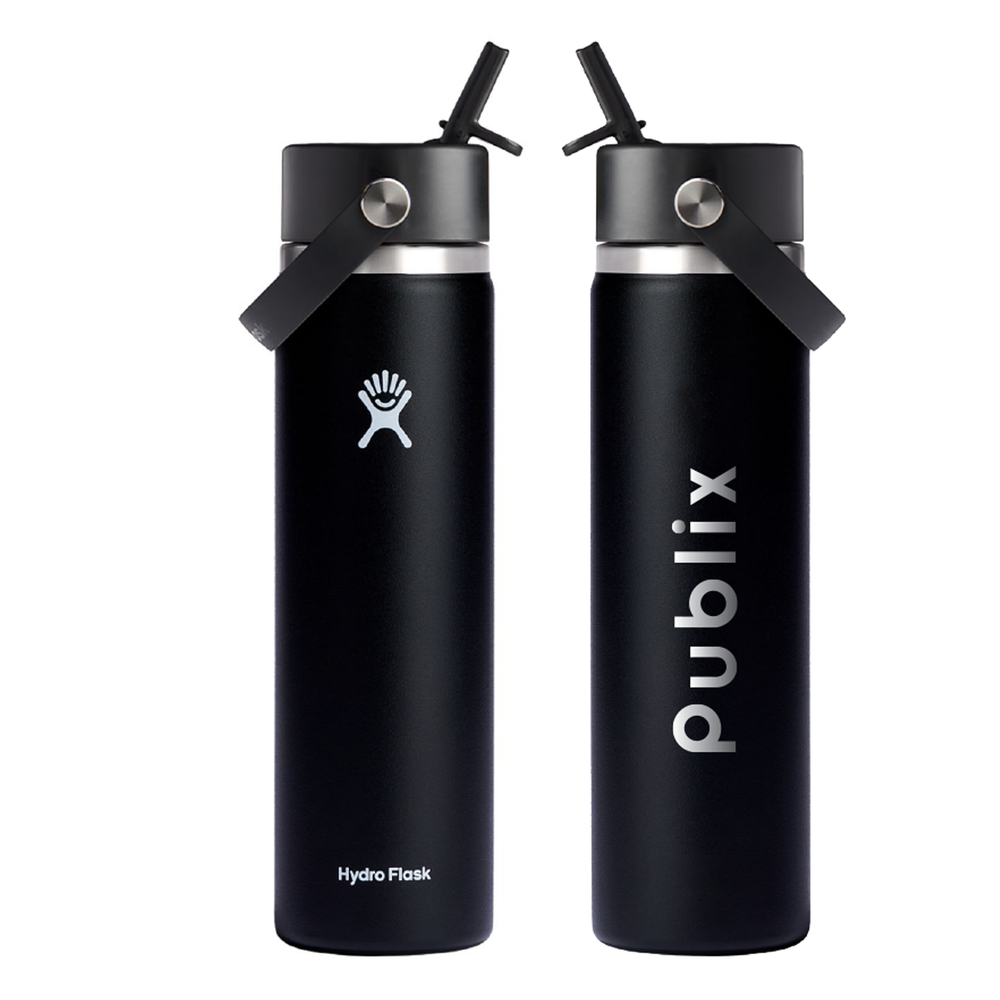 Hydro Flask Wide Mouth Bottle with Flex Straw Cap
