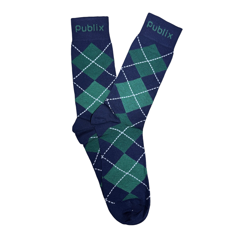 Publix Plaid Dress Socks