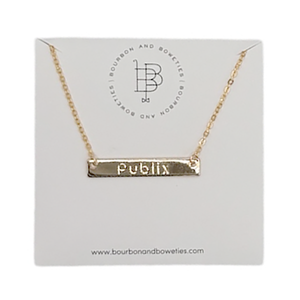 Bourbon and Boweties Publix Bar Necklace