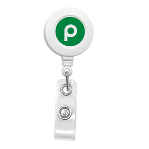 Retractable Badge Holder - White