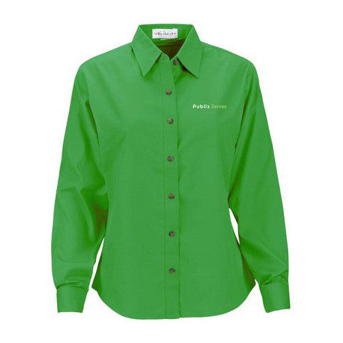 Ladies Velocity Long Sleeve Twill Shirt Publix Serves - Limited Quantities